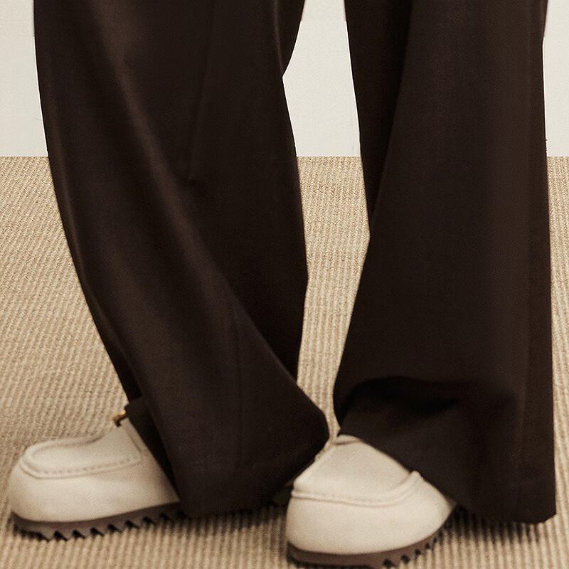 LESS 2025 Autumn Casual Fashion Wide-Leg Cropped Pants