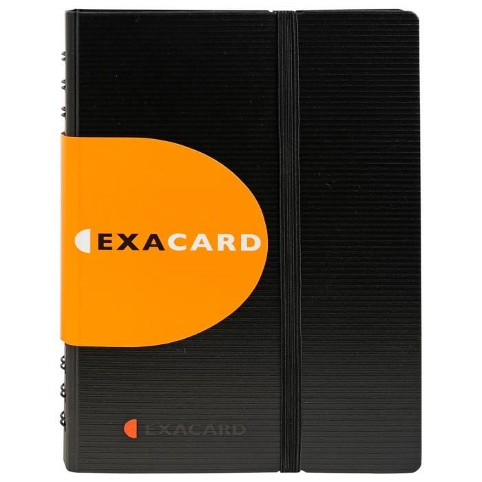 EXACOMPTA Porte-cartes De Visite Détachable 20x14,5cm Exacard Exactive 120 Cartes