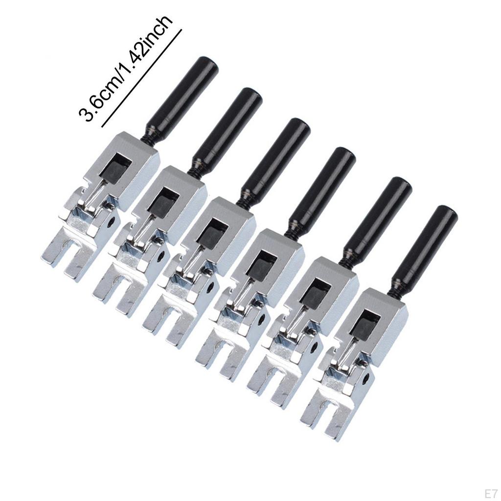 6 Gitarrensättel für E-Gitarren, Metallteile mit Feder und Schraube, Ersatz