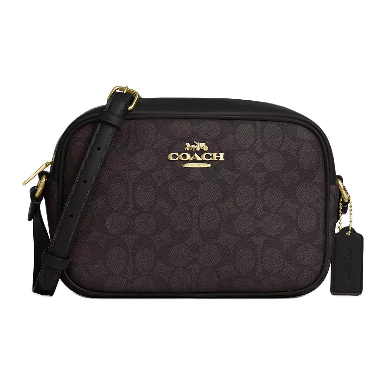 Coach Jamie 22 Classic Print Coated Canvas Shoulder Bag Small Women Shoulder Bag Brown CZ186-IMXAQ Basic Set (Bag+Dust Bag)