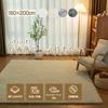 Softime Carpet Shag Odor Dust Mite Soft to the Living Room Compatible with Underfloor Heating and Hot Ivory Rug, Rug, 160x200cm, Washable, Non-Slip,