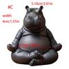 Meditations Clumsy Hippo Figurine Plastic Craft Desktop Shelf Decors Perfect Gift For Meditating Enthusiasts Collectors