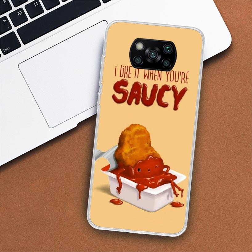 

Cute Cartoon Food Poster Phone Case For Xiaomi Poco X3 Nfc X4 X5 X6 X7 F7 Ultra F6 F5 F4 Gt F3 M6 M5S M5 M4 M3 Fundas Soft Shell Xiaomi Poco X6 Pro