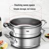 KOBACH 304 Stainless Steel Multi-Layer Steamer & Soup Pot, 28cm