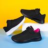 Breathable Boys' Double Mesh Running Shoes - Soft Sole, All Black, Medium to Large Sizes