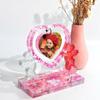 DIY Silicone Mold Heart Photo Cupids Frames Molds Beautiful Heart Shaped Frames Mould for Home Office Table Ornaments