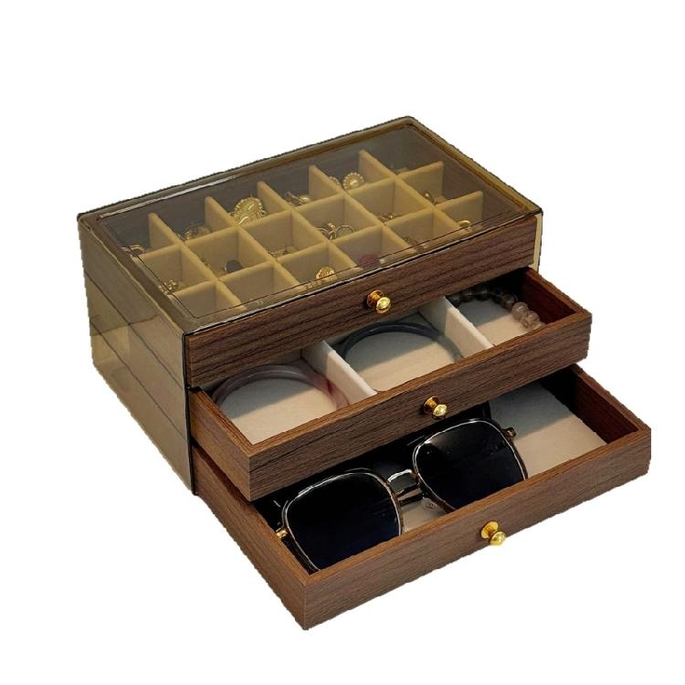 Wood Jewelry Organizers Portable Earring Display Box Necklace Storaging Case for Secure Storage and Travel Convenience