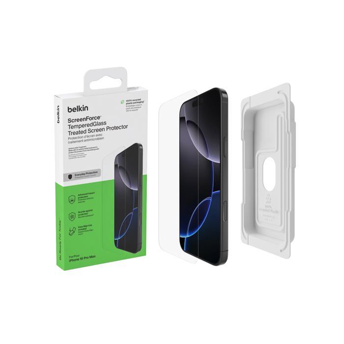 Protecteur d'écran - Belkin - OVA160hq - iPhone 16 Pro Max - Résistant à l'eau