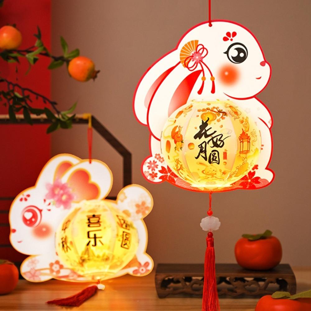 

Cartoon Festival Lantern Material Pack Cute Hanging Rabbit Lamps Woman Style 1