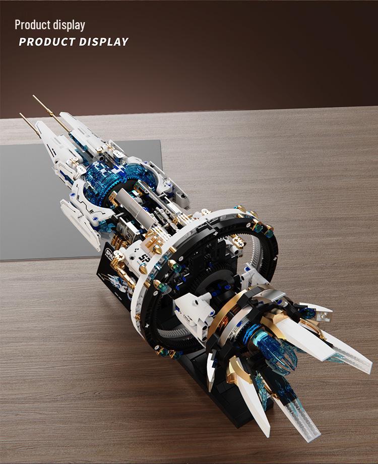 Tuomu T2015 Raumschiff Drei-Körper Puzzle Bausteine Spielzeugmodell 8+