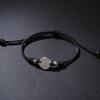 Vintage Round Leather Cord Pendant Necklace With Unique Fingerprint Design Bohemian Statement Jewelry For Women