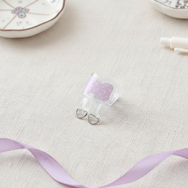 Cute Cartoon Bow Bag Expansion Buckle Creative Backpack Display Buckle Mountain Buckle Charm Transparent Bag Hanging Pendant