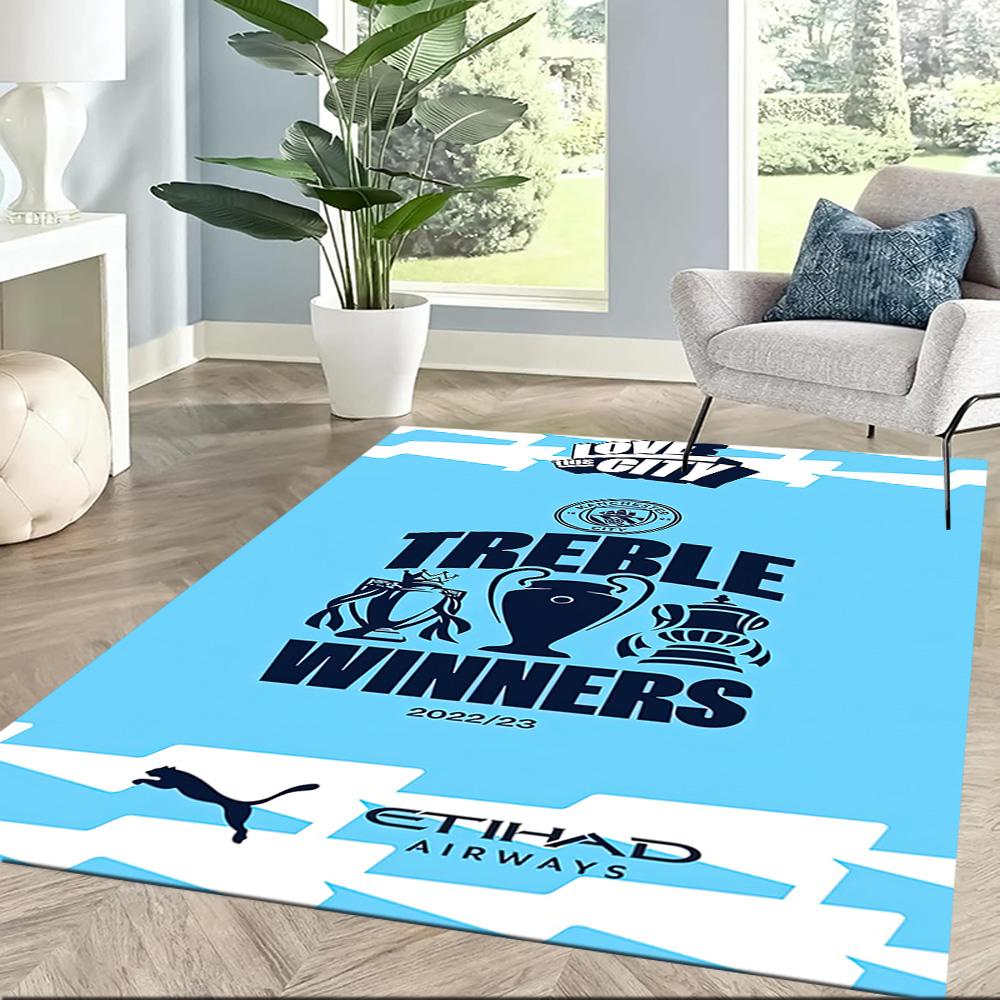 Manchester City Floor Mat Design For Living Rooms Entryway Dining Room Hallway Antislip Carpet Decorate Offices Perfect Birthdaychristmas Gift Idea