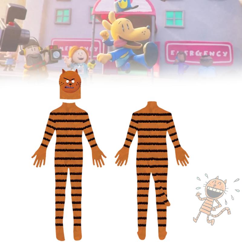 Cat Man Cosplay Outfit Cartoon Petey Cat Halloween Fancy Kids Girls Boys Party