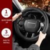 Heated Steering Wheel Cover - WARMITORY Luxury Steering Wheel Heater, 12V Quick Hand Warmer, 14.5-15 Inches Outer Diameter for Standard-Size Car