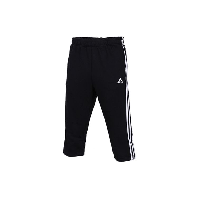 Adidas Essential 3-Stripes 3/4-Length Sports Pants Men Bottoms Black CG0770