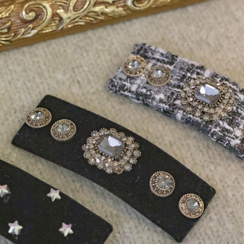 

GETMEBLING Velvet Antique Hairpin BLACK (H141-bk)