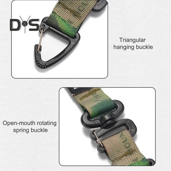 Outdoor Camping Crossbody Bag Strap Adjustable Length Quick Release Extensible Shoulder Strap with Multi-Hanging Ring