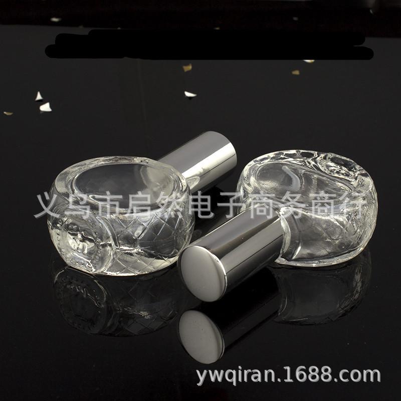 10ML Transparent Glass Flat Round Perfume Bottle, Refillable & Portable Sample Container