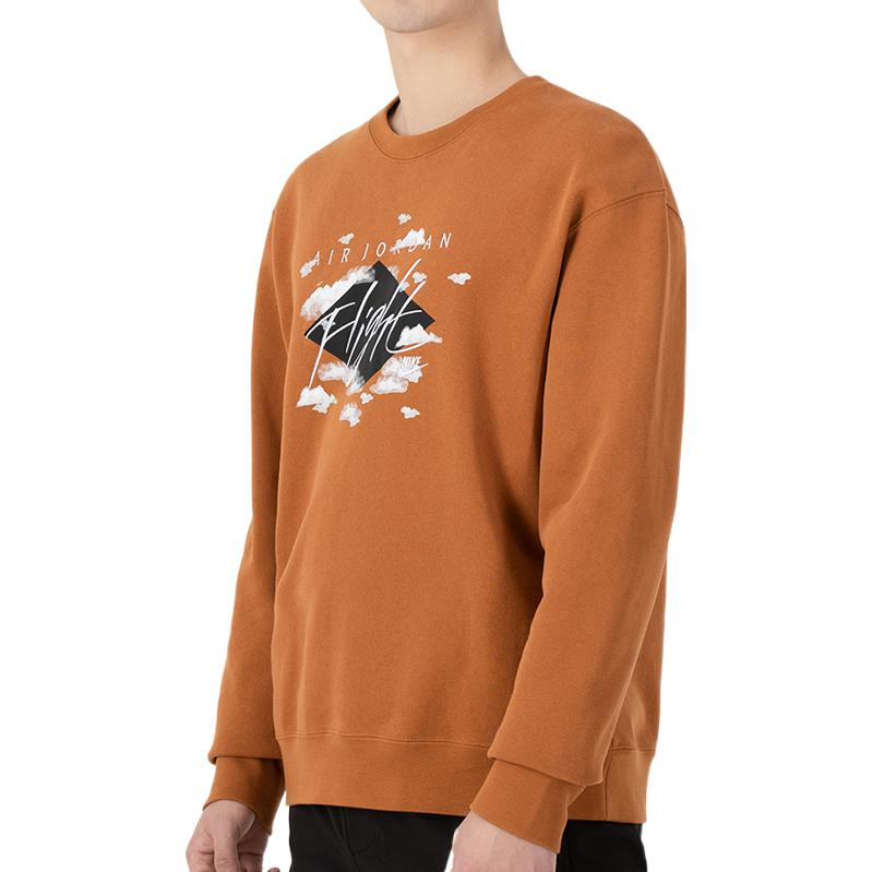 Jordan Frühling/Sommer 2022 Bedrucktes Fleece Sport-Sweatshirt Herren Sweatshirt Khaki DH9036-241