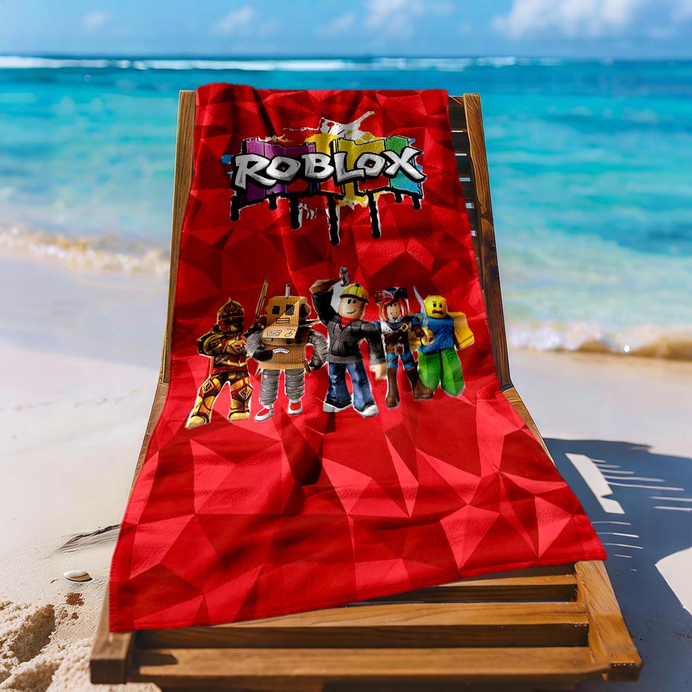 Roblox Beach Towel Soft Durable Quick-Dry Comfortable Lightweight Suitable for Sports, Travel, Swimming, Yoga, Bathroom, Beach, And Pool