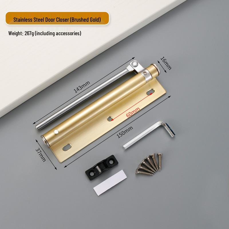 Adjustable Silent Stainless Steel Automatic Door Closer Spring for Lightweight Wooden Doors