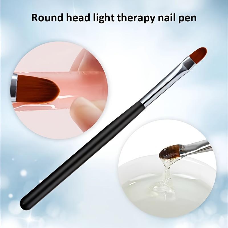 1pc Round Head Nail Pen Gel Extension Brush for DIY Manicure, Acrylic Coating Tool, Unscented, Nail Art Accessory, Nail Art Brush
