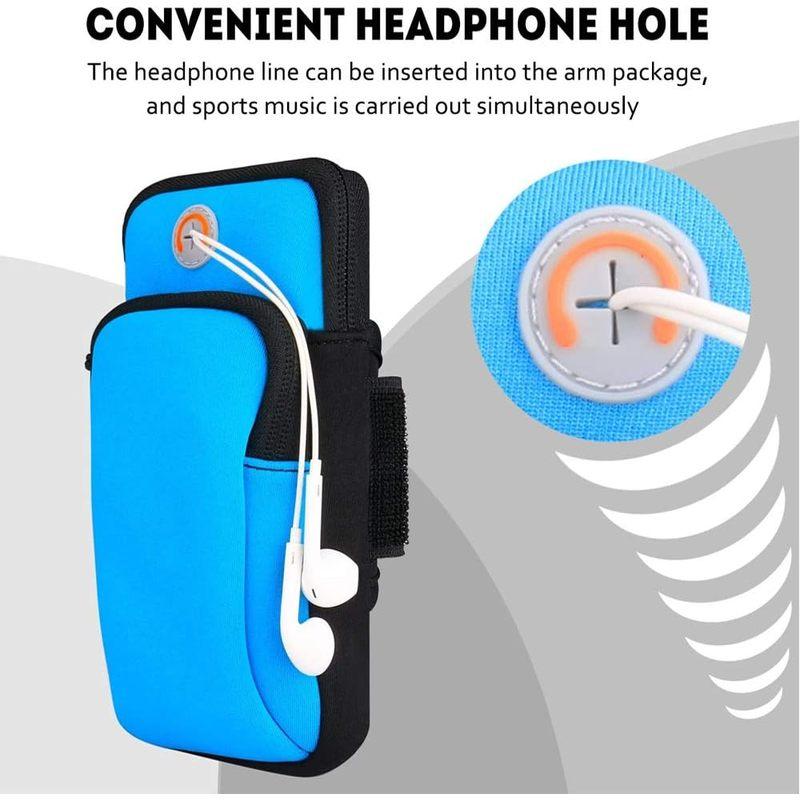 2 Pack Running Armband Arm Phone Holder for Running Cell Phone Armband Arm Case Bag Pouch for Gym Workout Jogging,hj 6