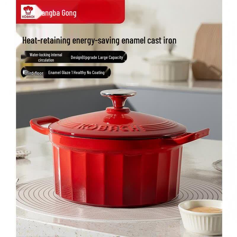 Kobach Cast Iron Enamel Stew Pot