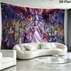 Anime Saint Seiya Wall Tapestry Aesthetic Wall Hanging Printed Fabric Blanket Decorative Tapestries for Bedroom Living Room Home Decor