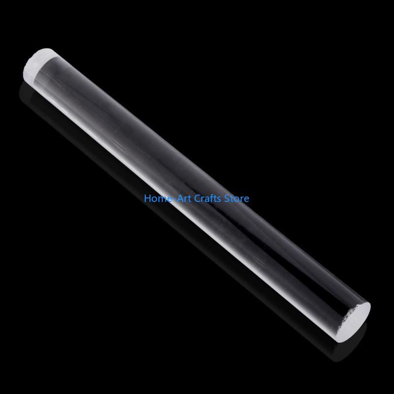 Y3NA Transparent Acrylic Roll Clay Rolling Pin Fondant Baking Pastry Roller