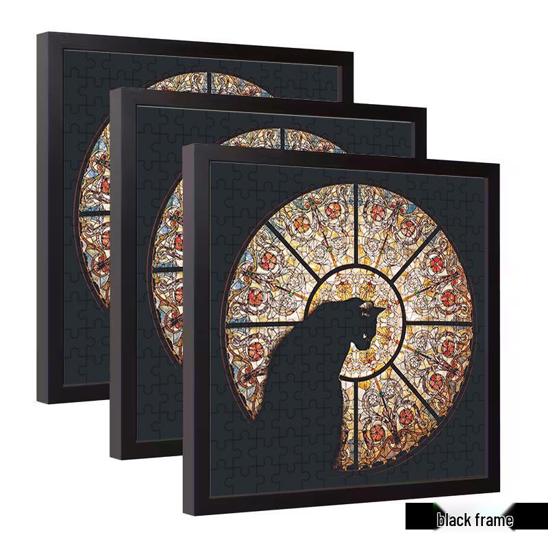 Church Cat 9x156-Piece Square Wooden Jigsaw Puzzle - Stress Relief Toy & Birthday Gift