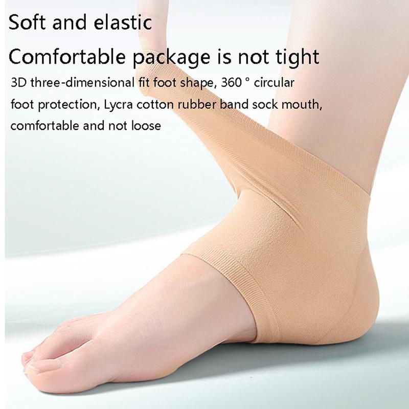 Fersen Socken Silikon Anti-Riss Schuhpolster Unisex Schmerzlinderung Fußpflege Socke