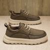 New Autumn British Retro Leather Shoes Lightweight Soft Sole Heightening Casual Board Shoes
