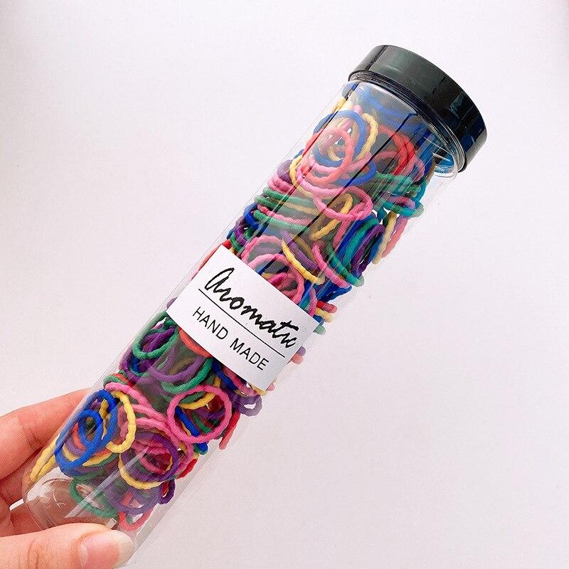300pcs/box Kids Elastic Hair Bands Candy Color Hair Rope Hair Tie for Baby Girls Headwear Girls Kids Hair Accessories