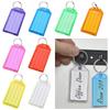 10pcs with Card Label Key Tags With Split Ring Markable Number Plate  Key Organization