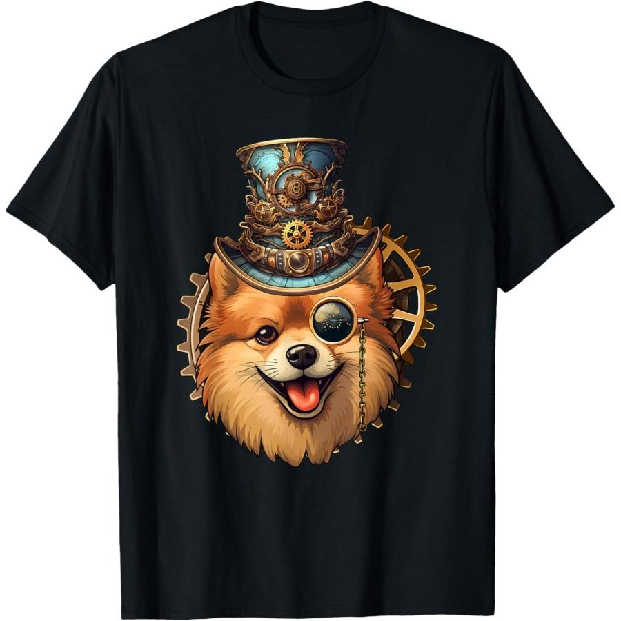 

Steampunk Pomeranian T-Shirt XXXXXL чёрный