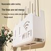 Wall-Mounted Punch-Free Storage Box for WiFi Router/TV Set-Top Box