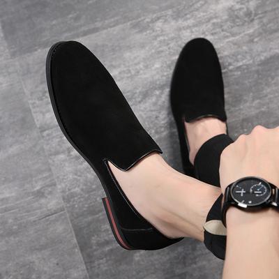 Men'S Pointed Leather Shoes Anti-Velvet Leather British Men'S Shoes Lazy Tide Shoes Doudou Shoes A0706-A