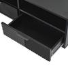 TV Schrank, 2 Fächern 2 Schublade Offenes Fach, Modern Lowboard 90 Zoll TV, böhmischer TV Board Sideboard Wohnzimmer & Esszimmer, Schwarz
