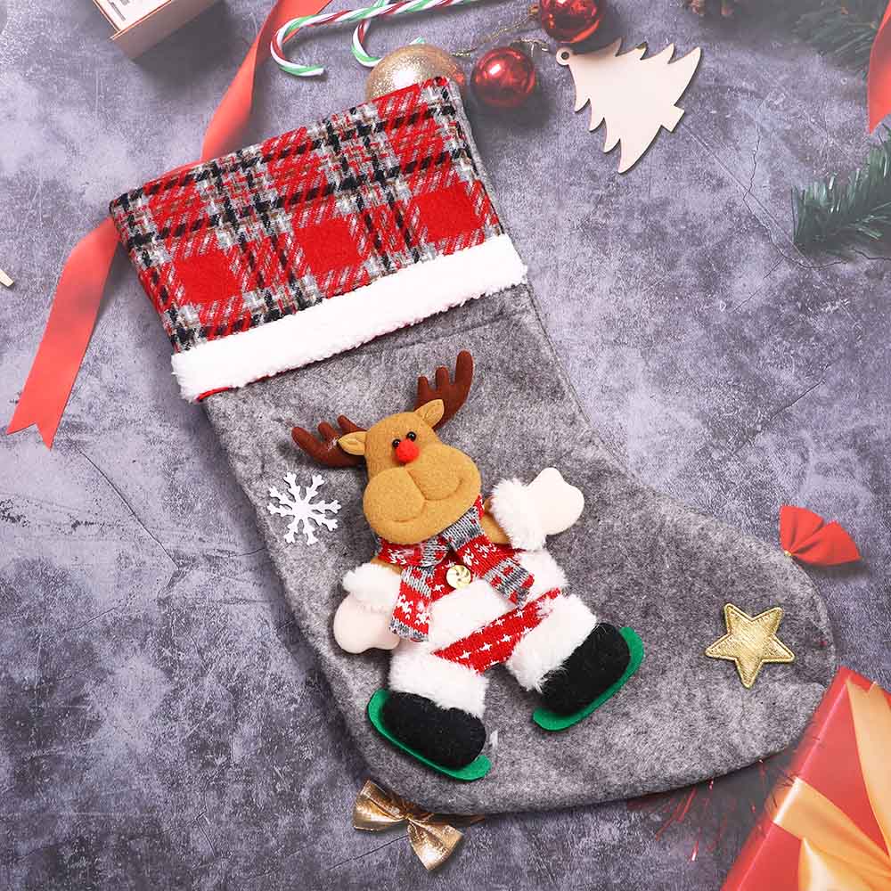 Socks Santa Sacks DIY Lovely Hanging Ornament Christmas Decorations Christmas Stocking Candy Bag