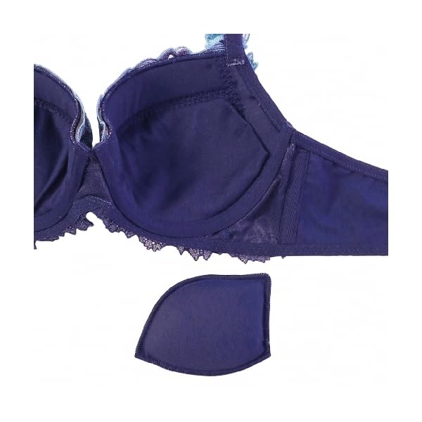 Triumph Red Label by 0105 Bra Padded Lightweight F75 M008 (10218538), Underwire, Padded, 3/4 Cup, Shape-Retaining Material, Wear, (Dark Blue)