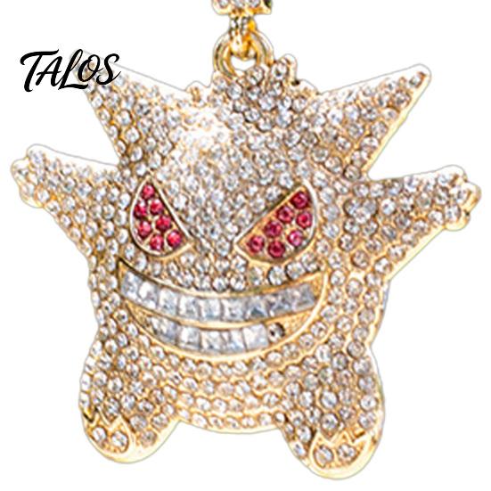 Car Rearview Mirror Hanging Ornament Bling Accessories, Cute Rhinestone Devil Rear View Holiday Gift for Lovers Charm, Halloween Auto Interior Pendant