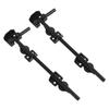 2 Set Gate Ground Latch 12 Inch Carbon Steel Heavy Duty Double Gate Cane Bolt for Home