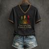 Women's Trendy V-Neck Printed Short Sleeve T-Shirt