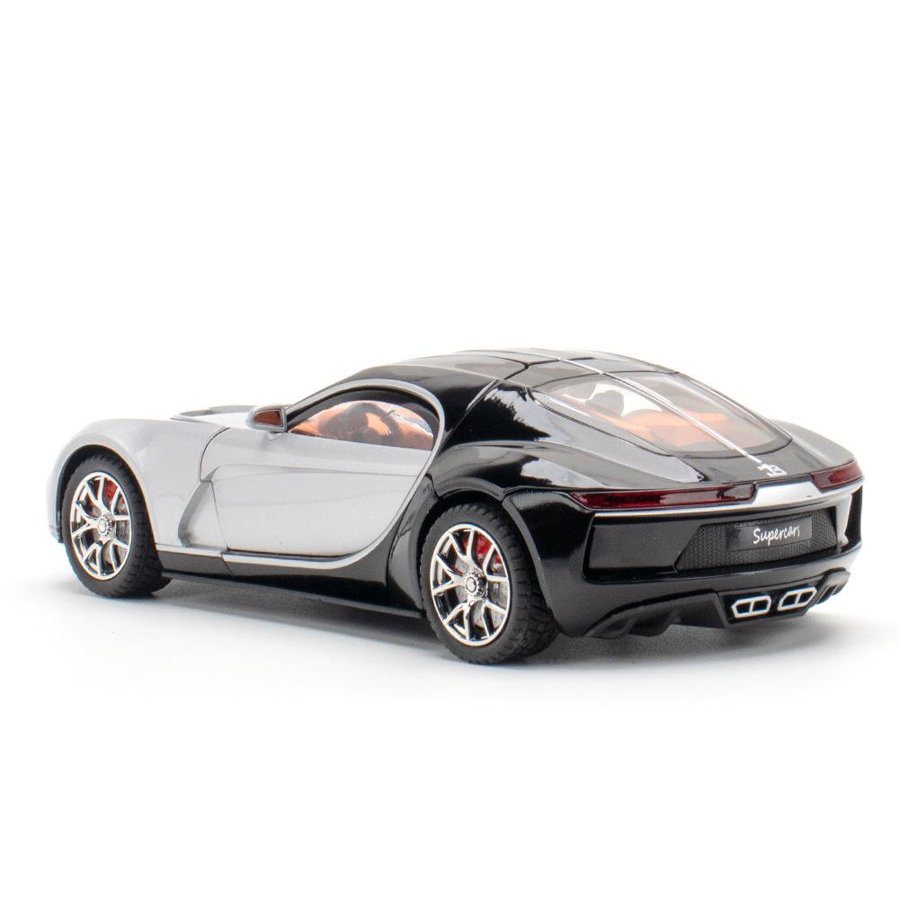 1/24 Bugatti Atlantic Supersportwagen Legierung Spielzeugauto Modell Radlenkung Sound und Licht Kinderspielzeug Sammlerstücke Geburtstagsgeschenk