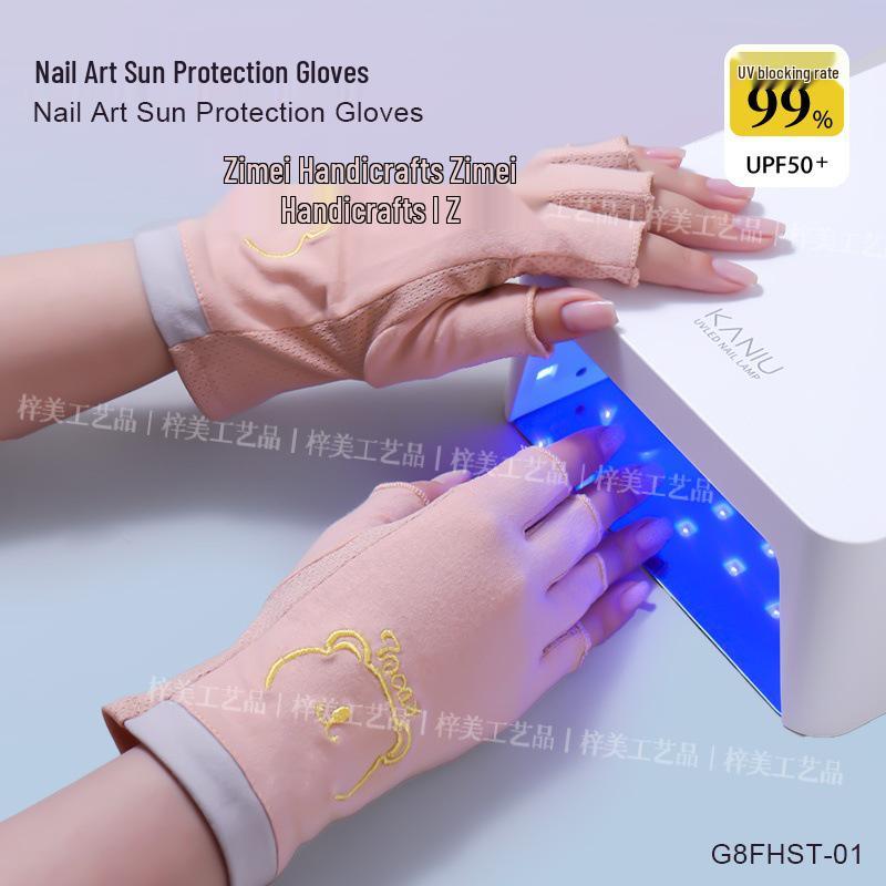 

Перчатки без пальцев для маникюра с защитой от УФ-излучения для салона