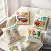 Sommer-Kissenbezüge 18x18: Wassermelone Dekorative Kissenbezüge Bauernhaus Kissenbezüge Boho Kissenbezüge für Sofa Couch Schlafzimmer