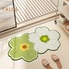 Flower Shape Bath Mat Modern Quick Drying Soft Anti-slip Thick Super Absorbent Entry Door Shower Rug Floor Pad Bathroom Supplies