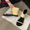Fashion Fashion Round Toe Ladies Flats Gladiator Sandals Shoes Zippers Female Luxury Designer Footwear Woman Flats Sandals Boots Shoes